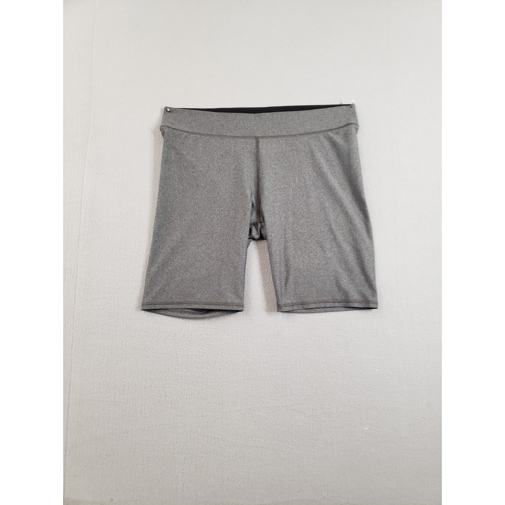 DSG Women Biker Short XL Gray Elastic Waist Pull On Mid Rise Low Impact Workout‎